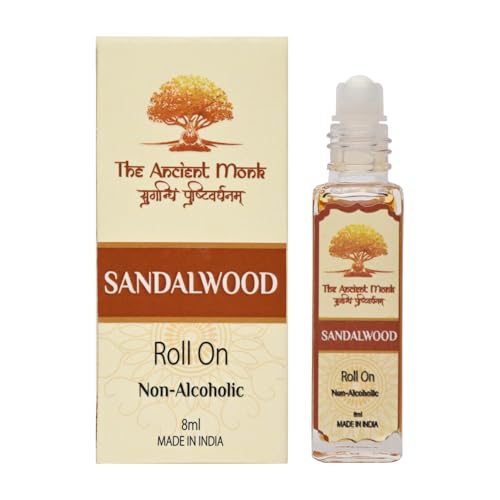 Image of Roll-On | 100% Natural Alcohol-Free Perfume Oil | Long-Lasting Unisex Fragrance | Ayurvedic Perfume for Men & Women - 8 ml (Sandalwood)