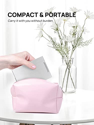 Mirrornova Portable Folding Mirror, Ultra-Slim Durable Makeup Tabletop Mirror For Travel With Aluminum Shell, Large Size 6" #TOP6