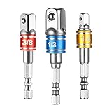 Reemplaza rápidamente el controlador hexagonal de 1/4", 3/8" y 1/2", adecuado para la mayoría de taladros eléctricos.