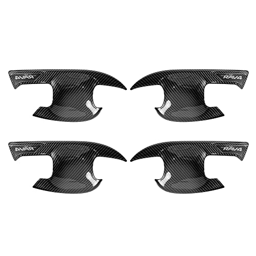 SWD-DG RAV4 新型 ドアボウルカバートリム ドアプロテクター ガーニッシュ カーアクセサリー カスタム TOYOTA ラヴフォー XA50型 ABS製 4P(カーボン調)SWD-RAV4/67-T