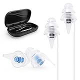 Quietide 耳栓 ライブ用耳栓 イヤープロテクター 聴覚障害予防 コンサートやフェス、クラブなどで大音量の音楽を楽しむ方向け 水洗い可能 繰り返し使用可能 携帯ケース付き 日本語説明書付 Q48 black and blue SM