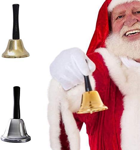 Xiton Silver Steel Tea Hand Bell for Wedding Events Decoration, Food Line, Alarm, Jingles, Ringing