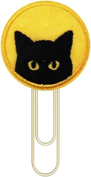 Halloween Bookmark, Black Cat Planner Paper Clips