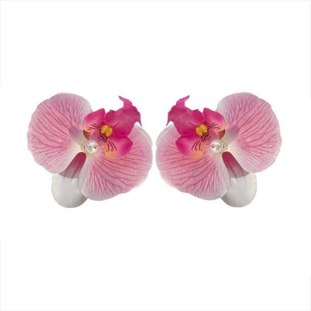 Shidara 2Pcs Luxury Pink Orchid Flower Hair Clip, Flower Hair Clip Cute Orchid Side Barrettes Elegant Suitable for Wavy, Curly, Straight Hair, Sweet Clips and Barrettes, Hair Accessories-image-21