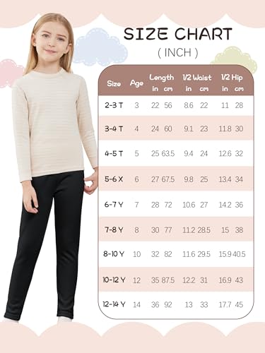 Kiiavoro Girls Fleece Lined Leggings Cotton Kids Winter Warm Leggings Thick Thermal Tights Pants thumb #1