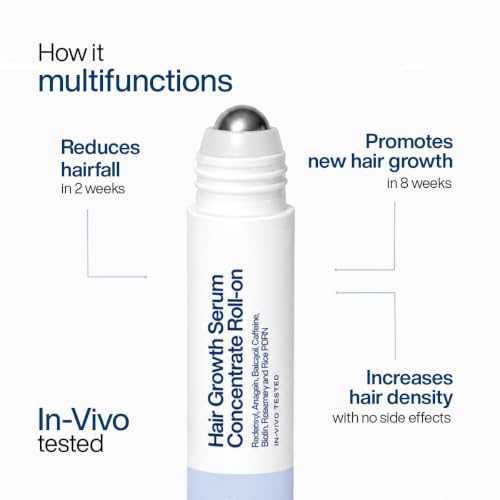 Image of WishCare Hair Growth Serum Roll On For Scalp | 94% Saw New Hair Growth | Redensyl & Rosemary Oil | 100% Saw Hairfall Reduction | In-Vivo Tested | For Men & Women | 30ml