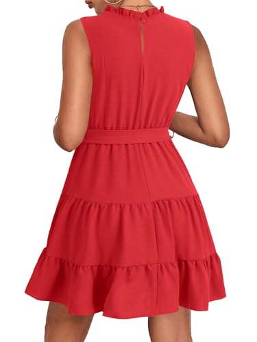 Image of Umenlele Women's Ruffle Casual Mini Dress