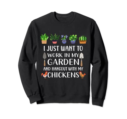 Chicken lover Funny Garden - Camiseta para hombre y mujer Sudadera