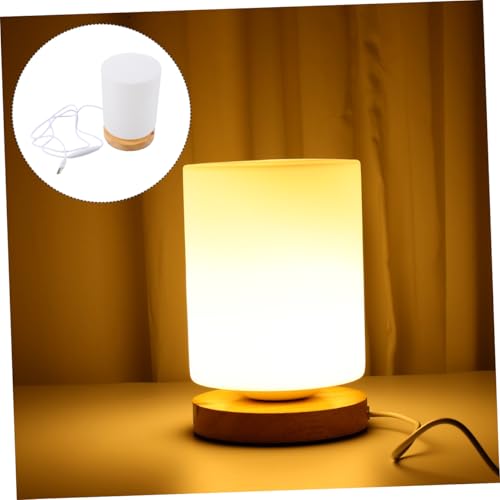 Lámpara de Mesa de Noche Cilíndrica LED con Brillo Ajustable miniatura 5