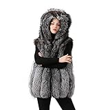silberfuchs weste kaufen ♥ SOFT & FLUFFY: Verhindern Sie starken Wind und Schnee im Winter, fühlen Sie sich bequem mit warmem Futter an, halten Sie sich warm und stilvoll und machen Sie schlank.