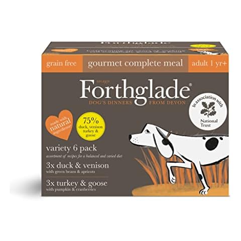Forthglade National Trust Complete Natural Wet Dog Food - Grain Free Variety Pack (6 x 395g) Trays - Turkey & Goose, Duck & Venison - Gourmet Dog Food Cover