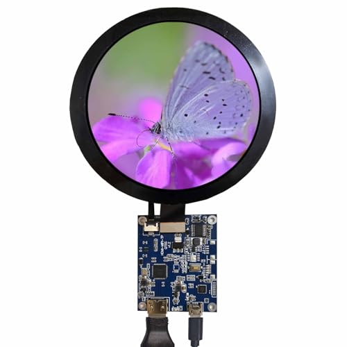 Image of 5 inch 1080x1080 350nit IPS MIPI Round LCD Touch Screen | and 50 pins H /D Controller Board