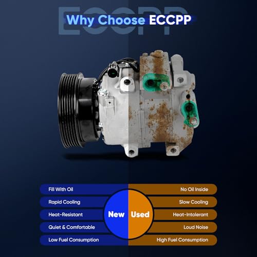 Image of ECCPP AC Compressor for Kia Forte Forte5 2.0L 2.4L 2010-2013 | Fast Cooling Air Conditioning Compressor