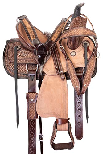 image for Acerugs Youth Roping Saddle 12” 13” 14” Western Leather Ranch Wo