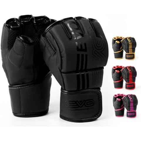 EVO Fitness Matte Black MMA Gloves Cover