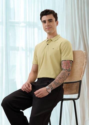 Image of Nostrum Cotton Half Sleeve T-Shirt for Men Boys, Regular Fit, Cherry, Stylish Mens T-Shirts, Polo T Shirt for Man, Collar T Shirts for Men