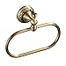 Vosarea Toalla de cobre anillo oval toallero titular retro toallero montado en la pared para baño baño cocina antiguo