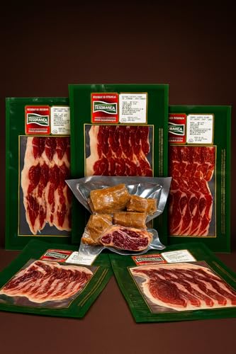 Paleta Cebo Campo 50% Ibérico loncheada envasada al vacío. Contiene 30 sobres x 100 grs .Jamón con 18 meses de curación. Contiene los huesos al vacio