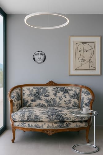 PALAZZO INT Rokoko Sofa „French Boudoir“ – Vintage Kanapee, handgeschnitzter Holzrahmen & nostalgischer Bezug, B ca. 140 cm – Bild 4