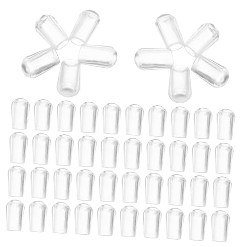 DECORNIJIA 100Pcs End Caps for Wire Hooks Transparent Thread Protectors Tip Covers for Safe Hanging and Versatile Hanger Accessories