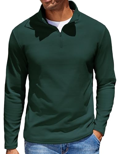 Pull à manches longues pour homme vêtement chaud col zippé hiver