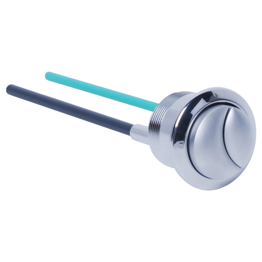 Botón de inodoro cromado de doble descarga, placa trasera de repuesto y botones de descarga dobles compatibles con Geberit Impuls 250 para inodoro estándar ideal