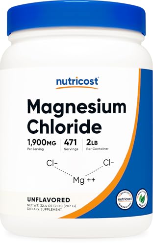 Nutricost Magnesium Chloride (2LBS) Gluten-Free Vegetarian GMO-Free