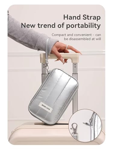 Image of House of Quirk Travel Passport Pouch - Lightweight Anti-Theft Passport Organizer & Card Holder, Double-Layer Secure Case for Passport & Travel Documents (Silver)