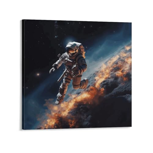 Toile abstraite astronaute moderne pour sublimer la chambre de votre ado
