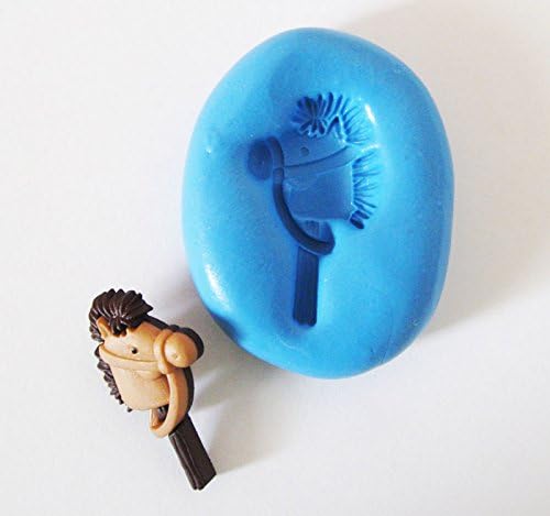 Stick Horse Flexible Food Grade Silicone Push Mold for Polymer Clay, Resin,wax,miniature Food,sweets,plaster