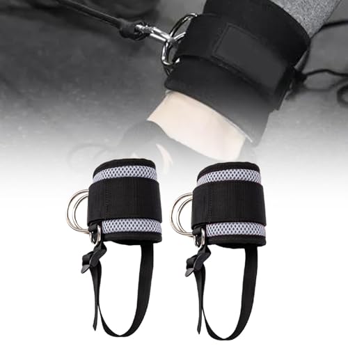 Correas de tobillo para gimnasio con 2 piezas de nylon ajustable 5