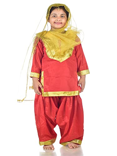 BookMyCostume Punjabi Giddha Baisakhi Folk Dance Costume for Girl...