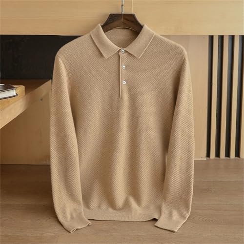 Men's 100 Percent Cashmere Sweater Shawl Collar Pullovers Winter Casual Twill Long Sleeve Knitwear Tops3