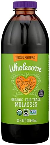 Wholesome FT Organic Molasses 32oz Bottle, 1-Pack
