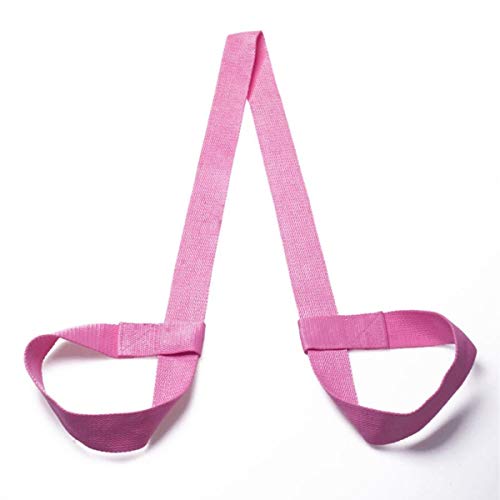 Yoga Mat Carrying Sling Strap Adjustable Loops Carrier Holder Shoulder Transporter Belt (Color : Pink)