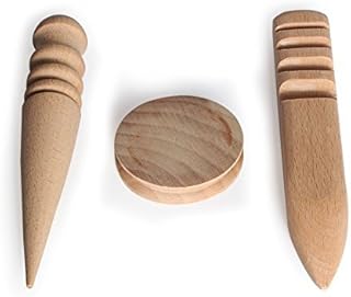 New Leather craft Edge Slicker Round Multi-Size Wood Burnisher 3 Models For Leather Working