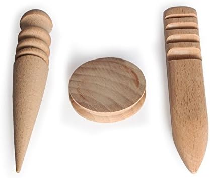 New Leather craft Edge Slicker Round Multi-Size Wood Burnisher 3 Models For Leather Working