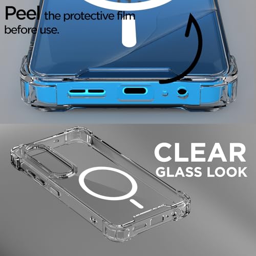 Image of Pikkme Back Cover for OnePlus Nord Ce 4 Lite 5G Mag-Safe Shockproof PC + TPU Protective Case Magnetic Support Bumper Case (Transparent Mag-Safe)