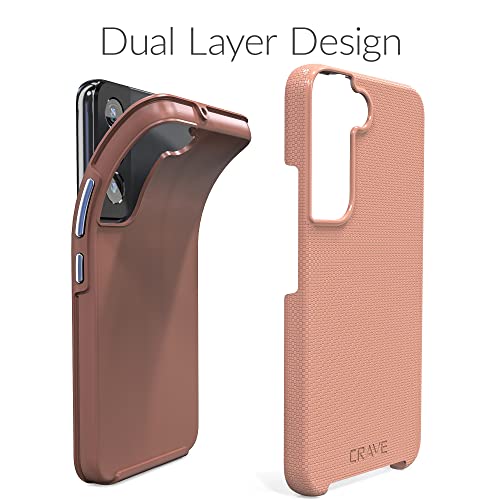 Image of Crave for Samsung Galaxy S22 Case, Shockproof Protection Dual Layer Case for Samsung Galaxy S22 5G (6.1 inch) - Blush