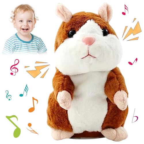 Jouet pour hamster parlant, hamster parlant, jouet amusant en peluche pour enfants, hamster interactif, cadeau d'anniversaire pour garçons, filles et bébés