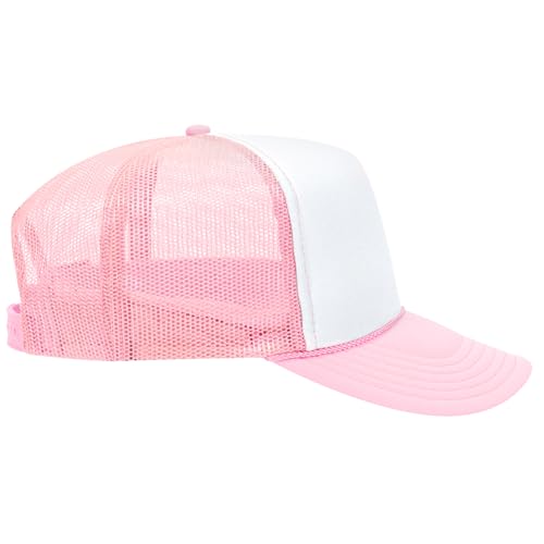Image of OTTO Polyester Foam Front 5 Panel High Crown Mesh Back Trucker Hats in 97, Bulk, Wholesale