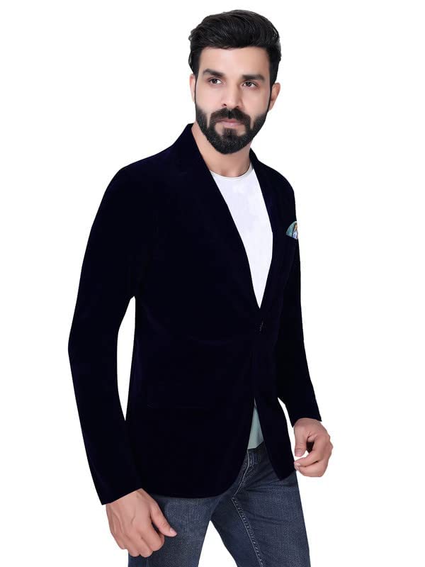 Buy ODO OZ !® Men's Velvet Regular Fit Blazer Wedding Blazer Single