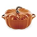 STAUB Ceramics Pumpkin Cocotte, 24-oz, Burnt Orange