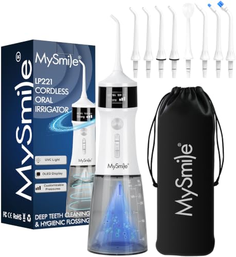 Image of MySmile LP221 Cordless Water Flossers for Teeth w /UVC Light & OLED Display