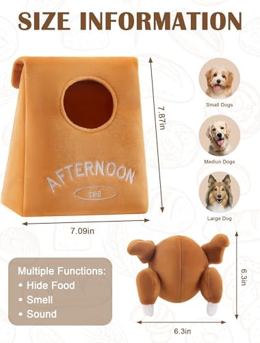 Juguete mordible y sonoro de peluche para perros miniatura 2
