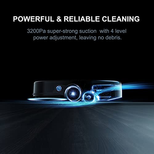 Thamtu Robot Vacuum And Mop Combo With Auto Dirt Disposal, 3200Pa Suction, Self Emptying, Mopping And Vacuum Combo, Carpet Detection, Auto-Recharging, Work With Alexa/Google/App, Perfect For Pet Hair #TOP2