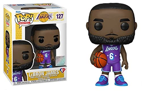 POP NBA: Lakers - Lebron James #6 (City Edition 2021) Funko Vinyl Figure (Bundled with Compatible Box Protector Case)