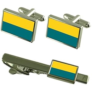 Narva City Estland Vlag Manchetknopen Tie Clip Box Gift Set