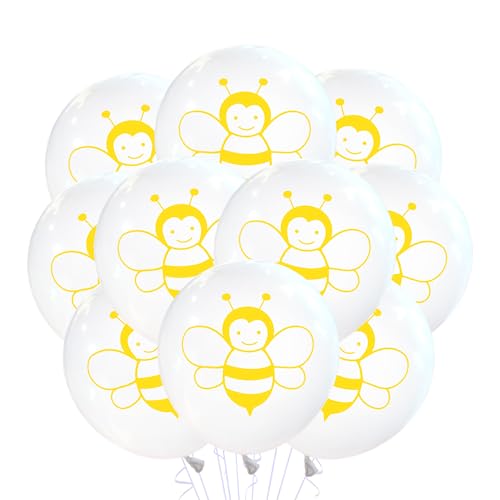 Bee Latex Balloons 12 Count, 1st Bee Day Balloons Birthday Party,...