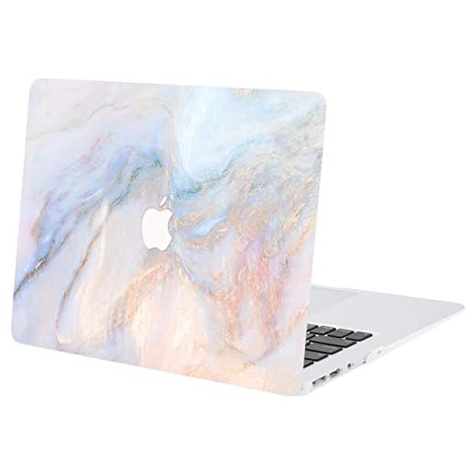 ACJYX Estuche para MacBook Air 13 Pulgadas 2020 2019 2018 Modelo De Lanzamiento A1932 A2179 Carcasa Protectora De Plástico Liso Cubierta Dura para Nueva Versión MacBook Air 13", Mármol Rosa